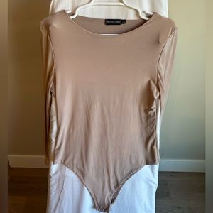 Tan Slinky Bodysuit